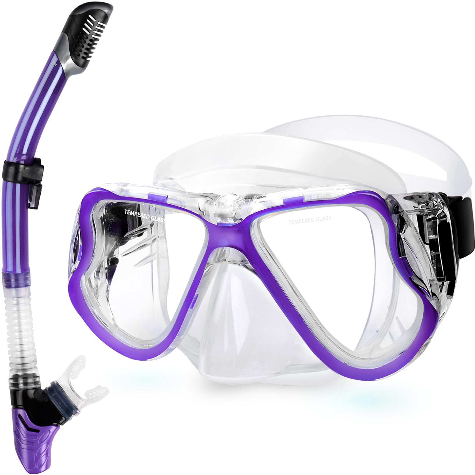 Photo 1 of Greatever Dry Snorkel Set,Panoramic Wide View,Anti-Fog Scuba Diving Mask,Professional Snorkeling Gear for Adults
