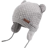 XIAOHAWANG Baby Hat Cute Bear Toddler Earflap Beanie Warm for Fall Winter