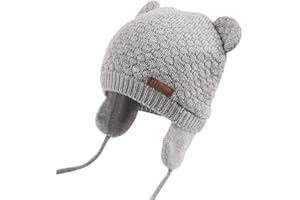 XIAOHAWANG Baby Hat Cute Bear Toddler Earflap Beanie Warm for Fall Winter
