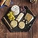 VonShef Natural Slate Cheese Tapas Serving Tray with Brushed Gold Handles, 12 Inches x 13.8 Inches