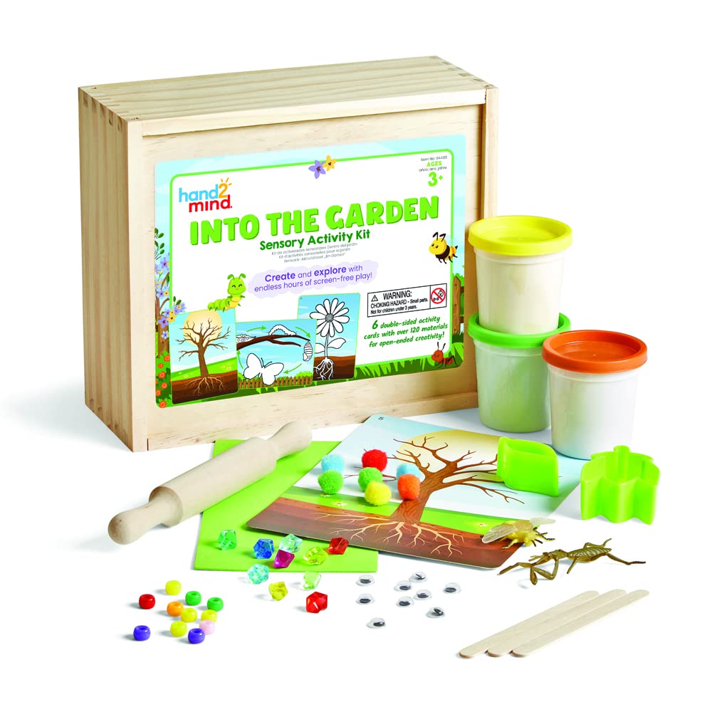 Learning Resources Into the Garden Activity Kit, Loose Parts Play Materials, Sensory Toys For Sensory Play, Fine Motor Skills Toys, Counting Toys, Montessori Toys, Wooden Storage Bin, Ages 3+