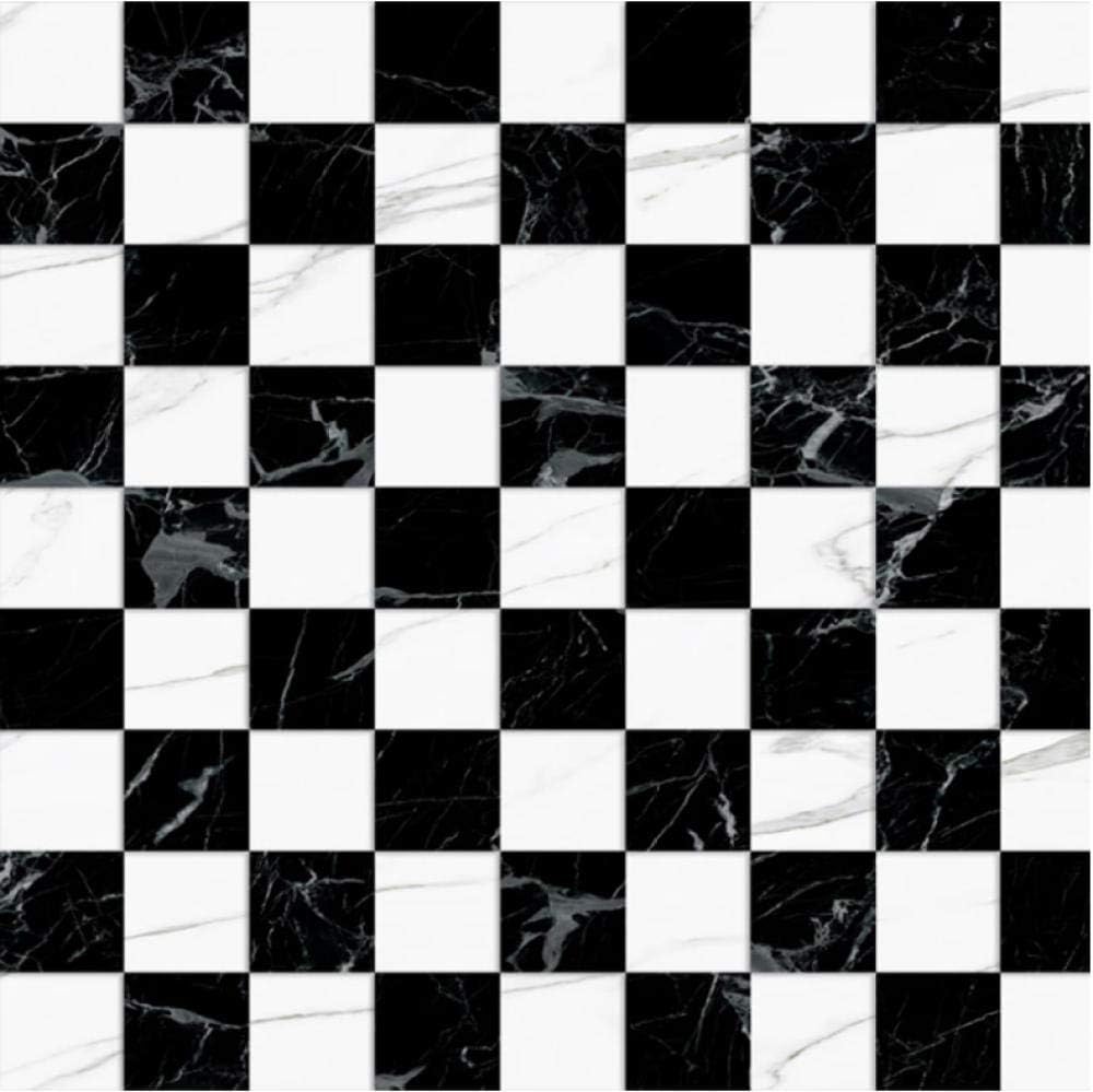 Amazon Co Jp カスタム3d壁紙現代黒白格子大理石防水壁画キッチンリビングルームレストラン写真背景壁アート 1x100cm Diy 工具 ガーデン