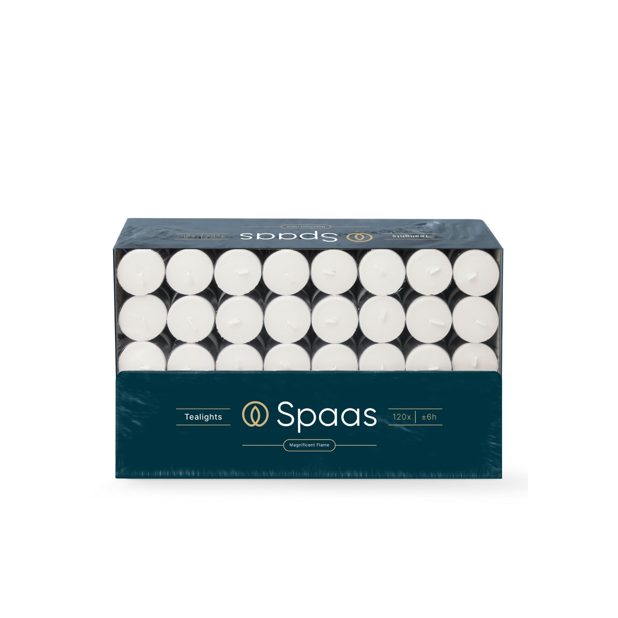 Spaas Tealights Box x120, 6 Hours, White
