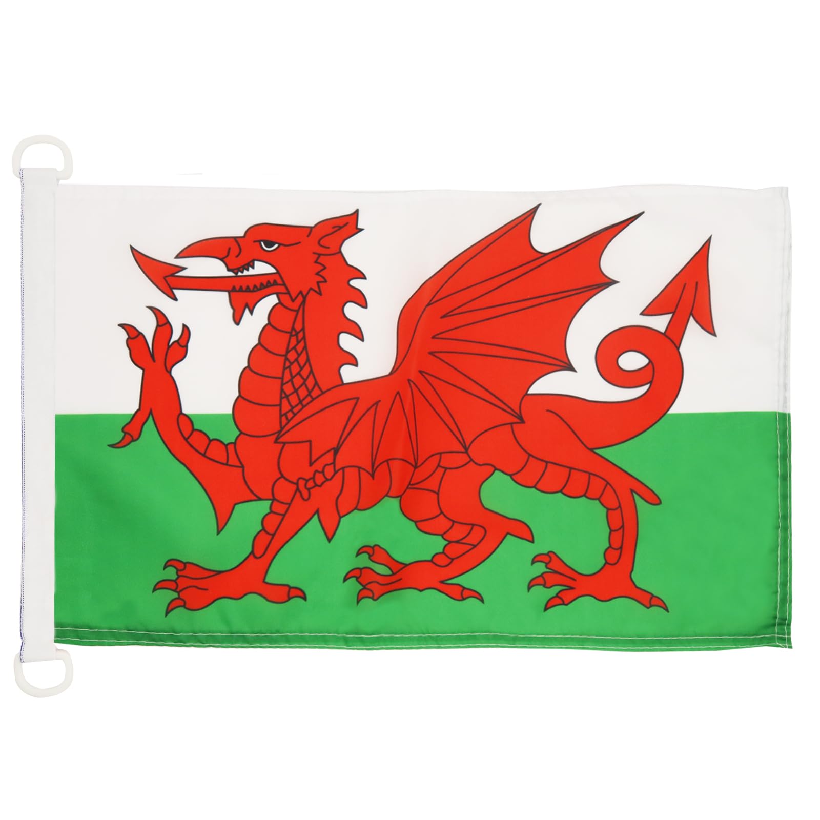 AZ FLAG - Wales Nautical Flag - 18'' x 12'' - For Outdoor and Boat - Welsh Banner Knitted Polyester with Two Plastic Rings - Vivid Colors - 12x18 in - 45x30 Cm