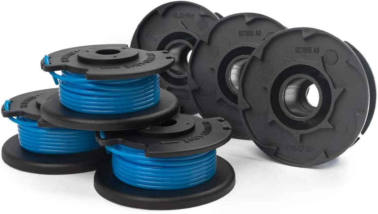 X Home String Trimmer Spool Replacement Compatible with Ryobi Auto Feed Cordless Weed Eater 18V 24V 40V.065" AC14RL3A String Line-6 Spools : Garden & Outdoor