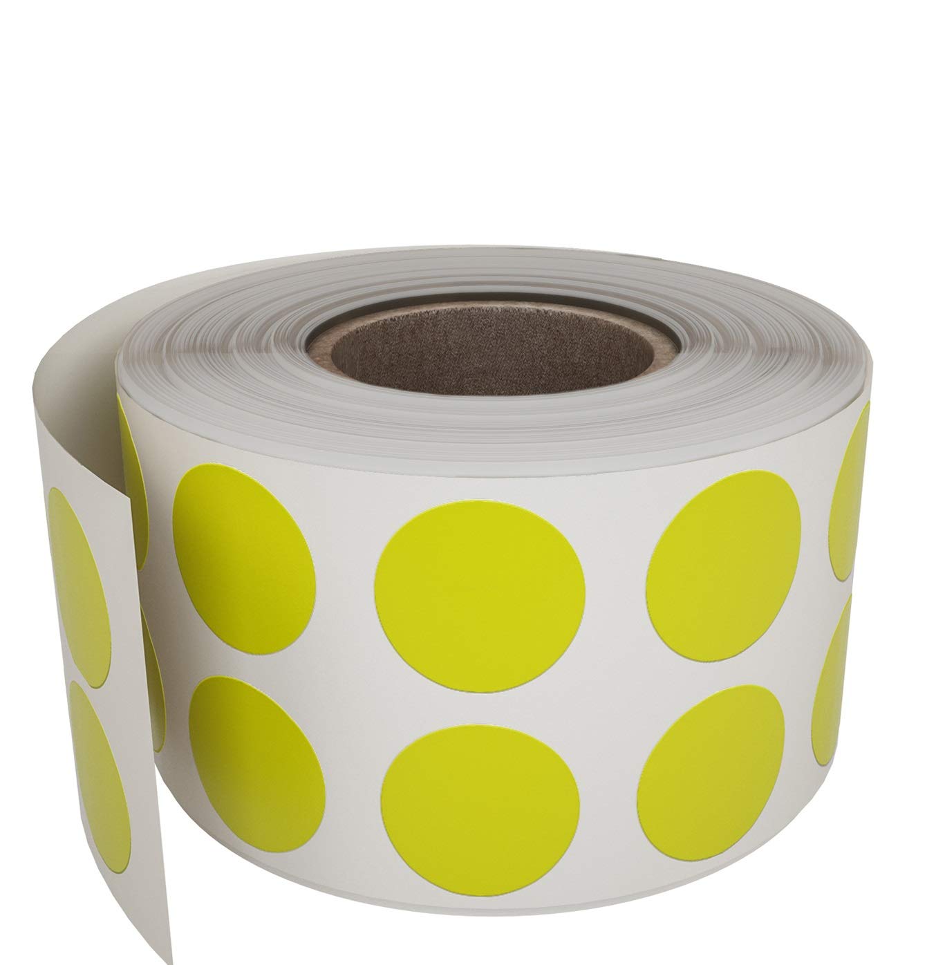 Royal Green Dot Stickers in Yellow (1.3cm) Colored Labels on a Roll for Inventory Labeling 13mm 1080 Pack — image 1