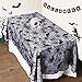 OurWarm Halloween Tablecloth, Rectangular Polyester Lace Tablecloth Black Spider Web Tablecover for Scary Movie Nights Halloween Table Decorations, 60 x 84 Inch