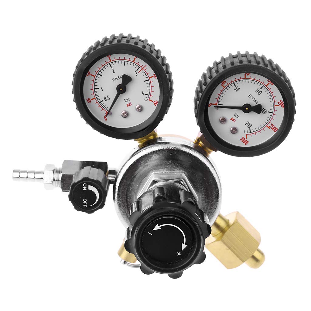 Dual Gauge Carbon Dioxide Reducer ESden CO2 Regulator Keg Beer