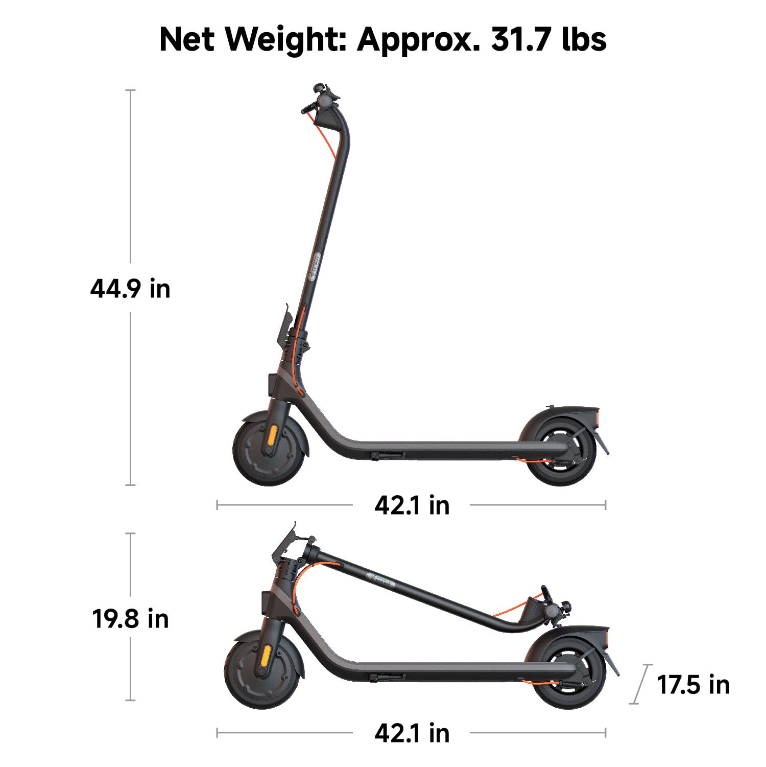 Segway Ninebot E2 Plus Electric KickScooter- 300W Brushless Motor, Up to 15.5 Mile Range & 15.5 MPH, 8.1