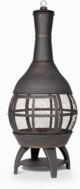 Dellonda Deluxe 360° Chiminea Outdoor Heater Antique Bronze DG112 view 7