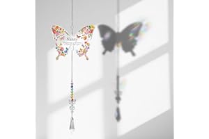 Nanny Gifts Butterfly Crystal Suncatcher for Nanny Christmas Mothers Day Birthday Gifts for Nannies
