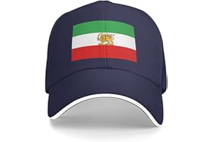 Owbnaa Make Iran Great Again Hat Old Iran Persian Flag Lion and Sun Hat Cap for Men Women Black