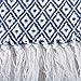 DII Global Mini Diamond Woven Throw, 50x60, Nautical Blue