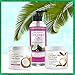 Coconut Spa Gift Set for Bath & Body, Moisturizing Hair Mask, Body Scrub & Hydrating Coconut Oil - Pure Body Naturals