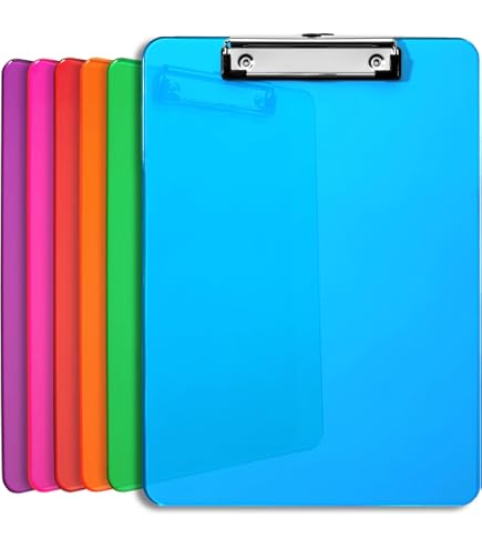 Porte-blocs En Plastique Transparent Charles Leonard – Lot De 12, Clip Bas Profil, Crochet Coulissant