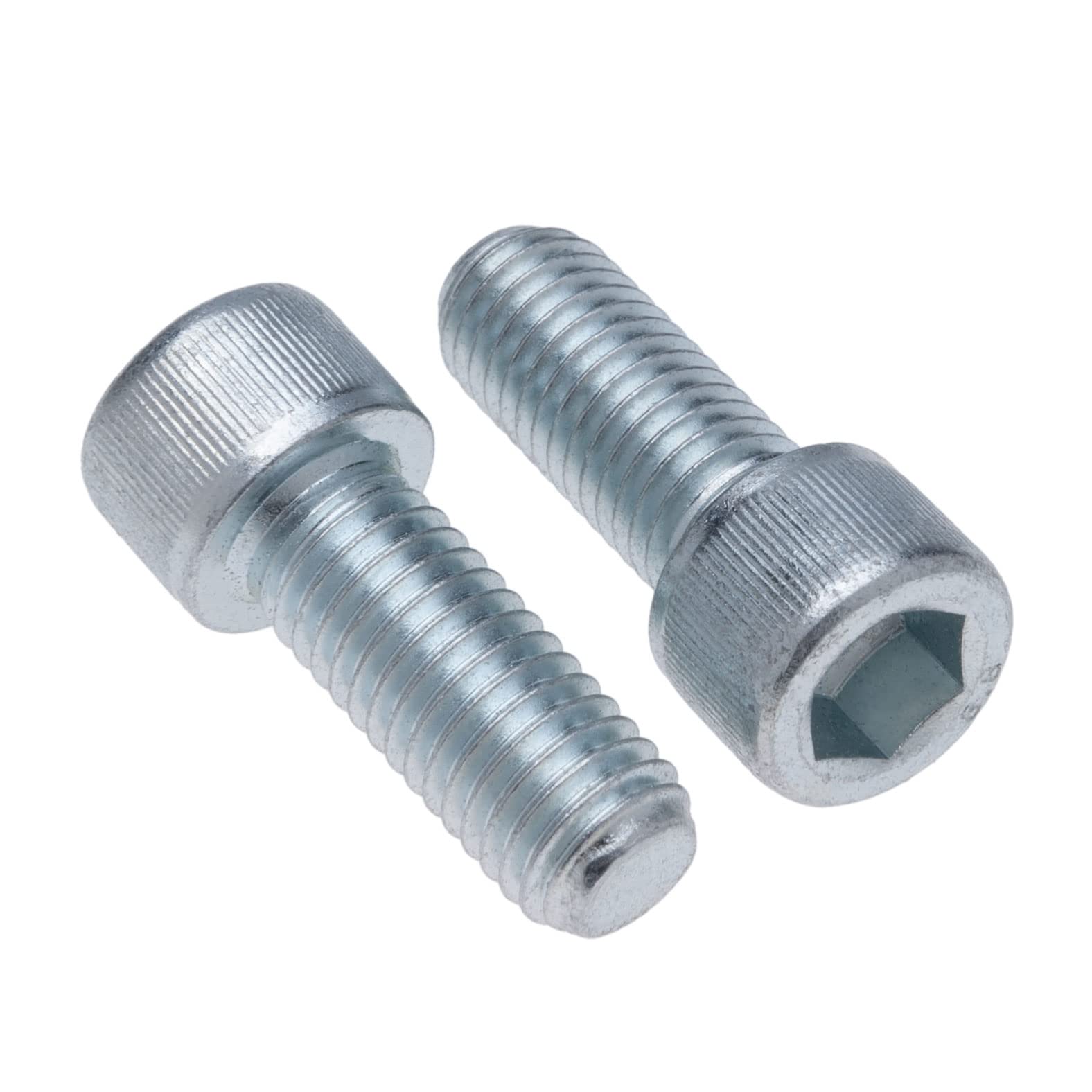 Cylinder Head Cap Screws M8 Strength Steel Class 8.8 (Pack of 10) Zinc Plated Hex Hexagon Allen Socket Bolts Thread Fasteners Cylindrical for Wood Furniture Outdoor Heavy Duty DIN912 (8mm x 16mm)