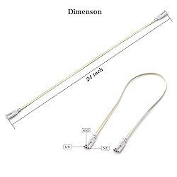2FT 24inch T5 T8 Tube Light Fixture LED Linkable