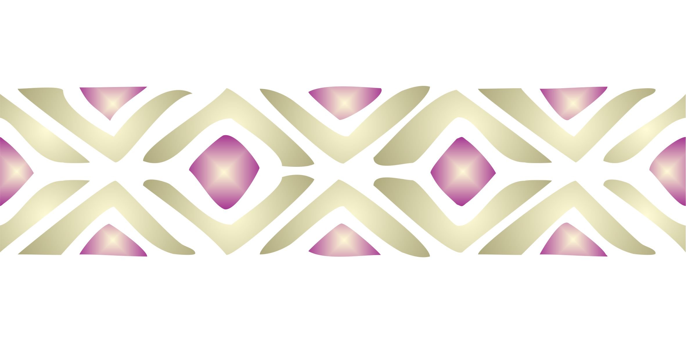 African Art Border Stencil - 18.5 x 5.5cm (S) - Reusable Tribal Art Wall Stencils for Painting