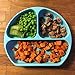 Silicone Suction Plates for Babies, Stick to High Chair Trays and Table, Divided Baby Dishes, Perfect Kids Plates, BPA Free