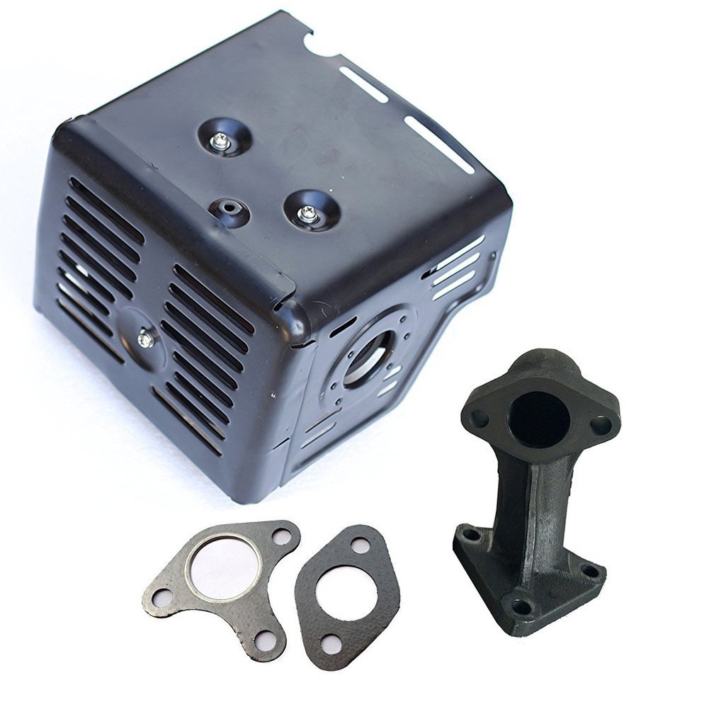 OxoxO Muffler Exhaust Assembly With Exhaust Pipe Compatible with Honda 11HP 13HP GX340 GX390 Engines/Motors