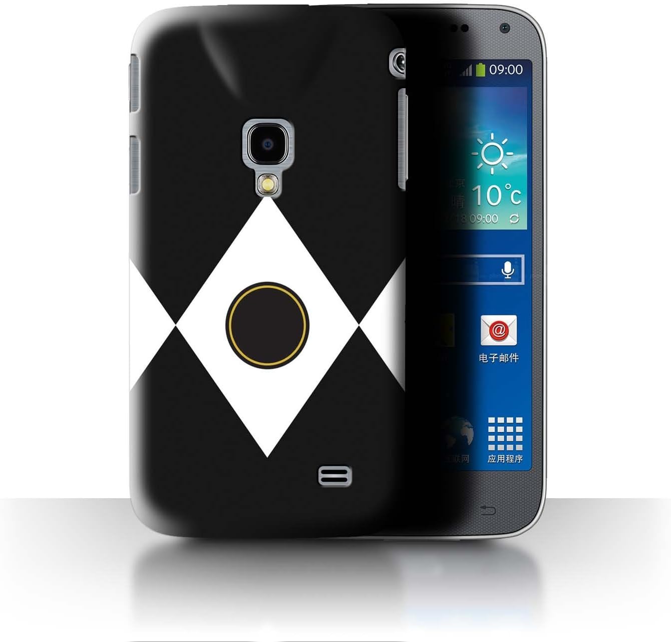 Phone Case for Samsung Galaxy Beam 2/G3858 TV Comic Rangers Black Design Transparent Clear Ultra Slim Thin Hard Back Cover