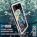 AMORNO iPhone X Waterproof Case, Underwater Full Sealed Cover Wireless Charging Support Snowproof Dirtproof Shockproof with Built-in Screen Protector for iPhone X Black