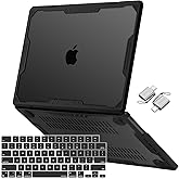 MOSISO Compatible with MacBook Pro 14 inch Case 2025-2021 M5 M4 M3 M2 M1 A3434 A3112 A3185 A3401 A2918 A2992 A2779 A2442, Symmetric Geometric Heavy Duty Hard Shell&Keyboard Cover&Type C, Black