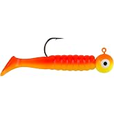 Johnson Swimming Paddle Tail Fishing Bait, Chartreuse-Orange, 1/8 oz/ 2-1/8"