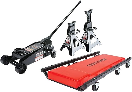 Amazon Com Craftsman 3 Ton Floor Jack Jack Stands And Creeper
