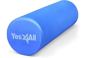 Yes4All EVA Medium Density Foam Roller for Back - Round Back Roller for Exercise, Yoga & Pilates 12/18/24/36 inch