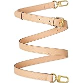 RICLVS Genuine Vachetta Leather Crossbody Strap Genuine Leather Adjustable Replacement Strap for Shoulder Bag Handbag Purse