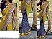 Indian Trends Exclusive Designer Blue and Yellow Grorgette Bollywood Replica Saree