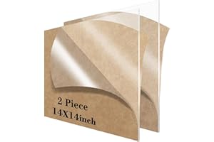 Lesnlok 2 Pieces 14 x 14 Acrylic Sheet 1/8 Thick 3mm Plexiglass Sheet,for Sign,Craft,Photo Frame, DIY Display Projects (2, 14 x 14 x 1/8)