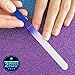 Czech Crystal Glass Bow Ergofile Set by Bona Fide Beauty - File and Shape Nails Comfortably & Efficiently - Gentle Manicure Nail Care for Personal & Professional Use