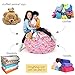 Lukeight Stuffed Animal Storage Bean Bag Chair, Bean Bag Cover for Organizing Kid’s Room - Fits a Lot of Stuffed Animals, Large/Sweetheart Pink