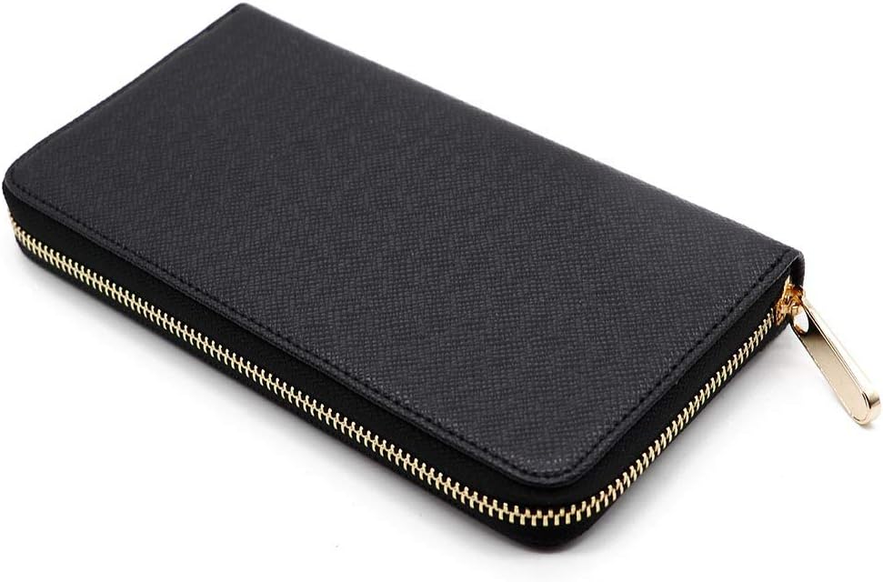Credit Card Wallet Case, Huge Storage Capacity 27 Card Slots PU Leather RFID Blocking Card Holder, Black