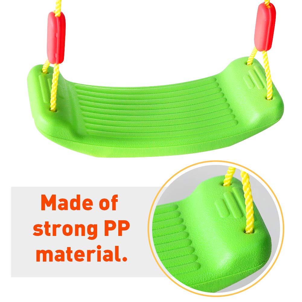 yoptote Ersatzschaukel für den Garten, für Kinder im Freien, Seilschaukel ist verstellbar, leicht, Gartenspielzeug für Mädchen und Jungen ab 3 Jahren