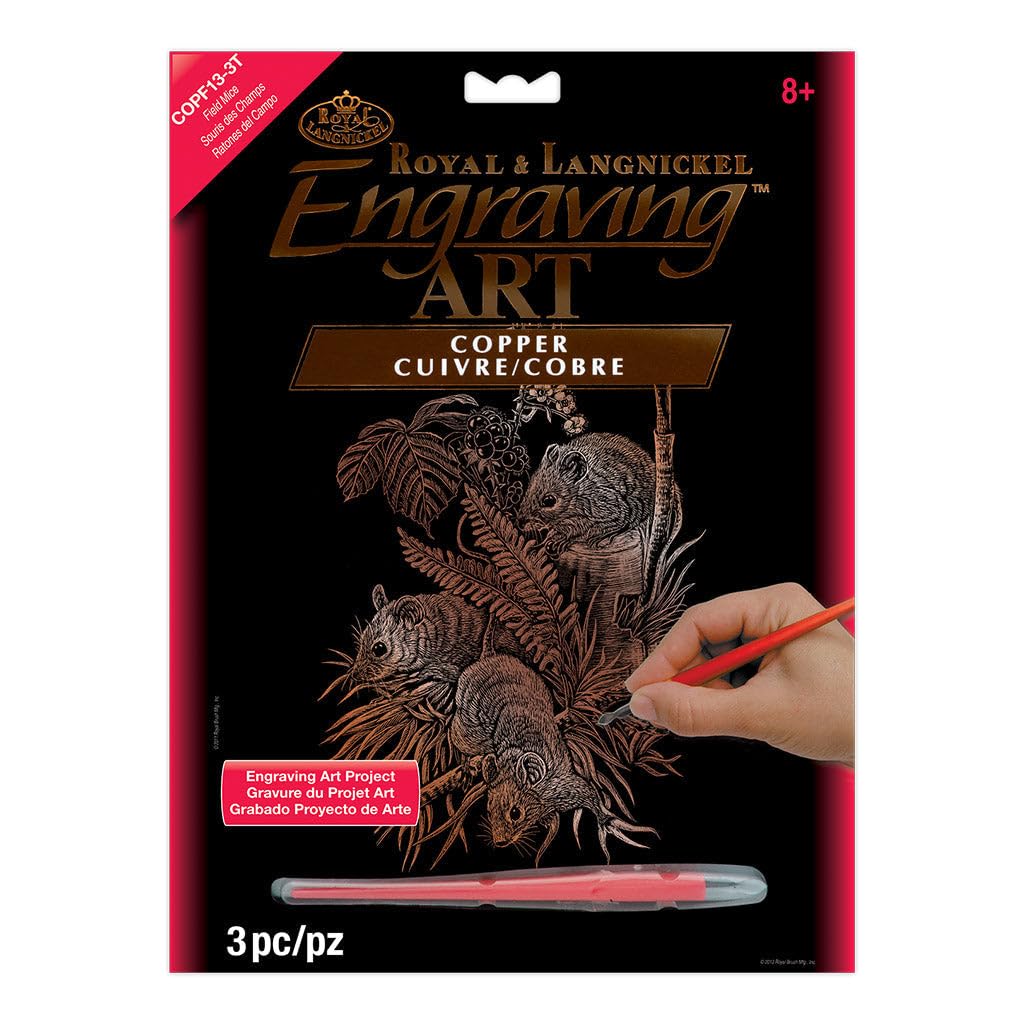 Royal & Langnickel Copper Engraving Art A4 Size Field Mice Designed Painting Set