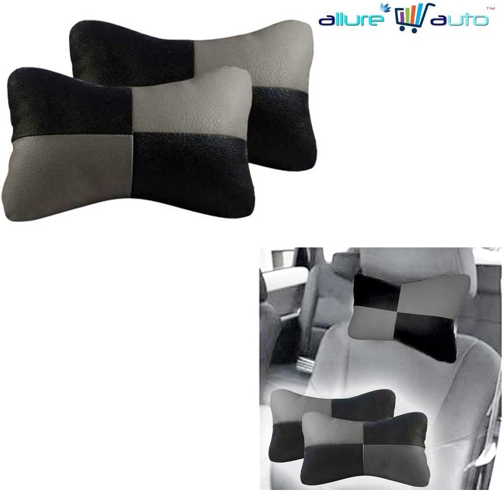 Allure Auto Designer Seat Neck Cushion Pillow for Car (Black And Grey)for Mercedes-Benz E-Class [2009-2013] E250 CDI RedEfficiency