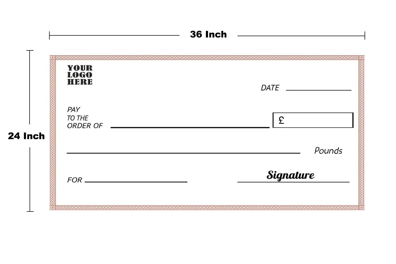 Custom Giant Fake Cheque Made Of 3mm Pvc Foam Board Big