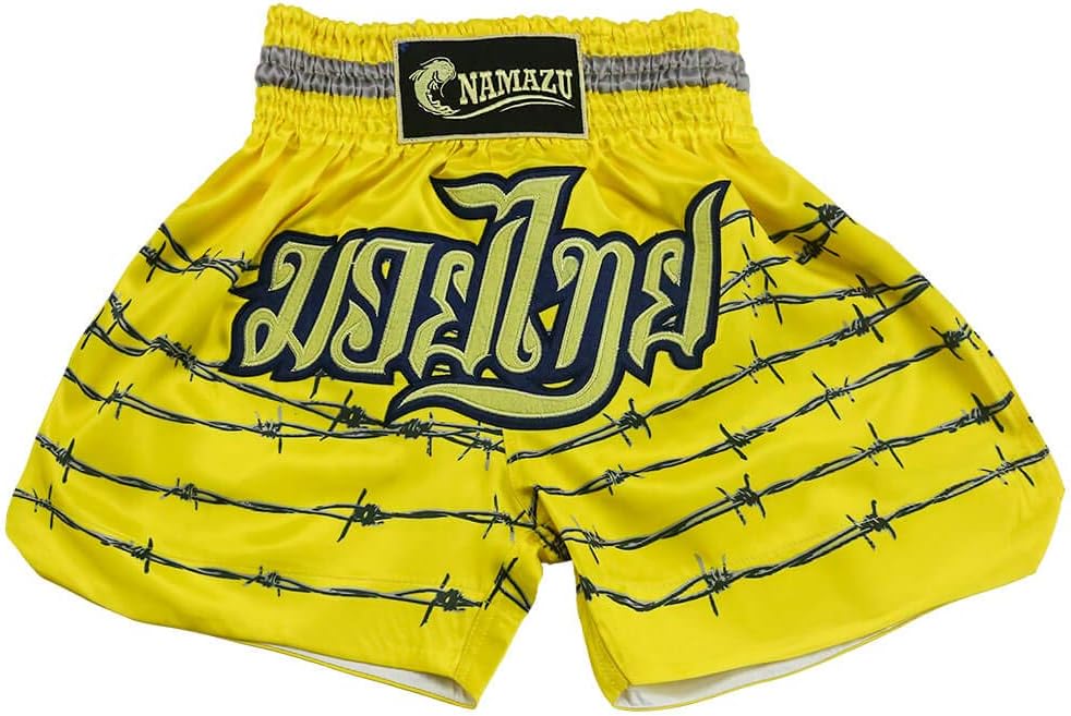NAMAZU Muay Thai Shorts for Men and Women, High Grade MMA Gym Boxing Kickboxing Shorts.