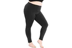 STRETCH IS COMFORT Women's Plus Size Knee & Full Length Cotton Leggings | X-Large - 7X