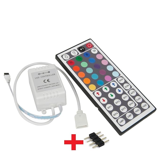 amiciKart 44 keys IR Remote Controller for RGB 5050 (Multi Color)