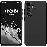 kwmobile Case Compatible with Samsung Galaxy S25 FE Case - TPU Silicone Phone Cover with Soft Finish - Dark Grey