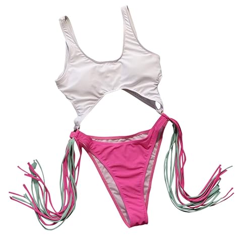 Bfmyxg Sexy Swimwear für Damen Lady Fashion Gestreifter Print Badeanzug Badeanzug Push-Up Gepolsterter BH-Overall Badeanzug B