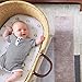 Bassinet Fitted Sheets Compatible with Halo, Fisher Price, Delta, Graco – Fits Perfectly on 15 x 33 Inch Oval, Rectangular Mattress Pad – Snuggly Soft Jersey Cotton – Elephants, Chevron – 2 Pack