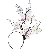 Coucoland Butterfly Headband Fascinator Hat - Monarch Butterfly Headband Crown Tea Party Halloween Costume Headpiece