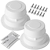 Aussio 2 Pack White RV Roof Vent Cover Kits with