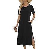 ZEAGOO Women Summer Dress Casual Beach Dress Floral Maxi Split Long Dress 2026 Vacation Dress