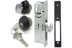 Pacific Doorware Storefront Door Mortise Lock Hook Deadbolt & Cylinder Combo, Adams Rite Cam (Duronotic, 1 1/8")